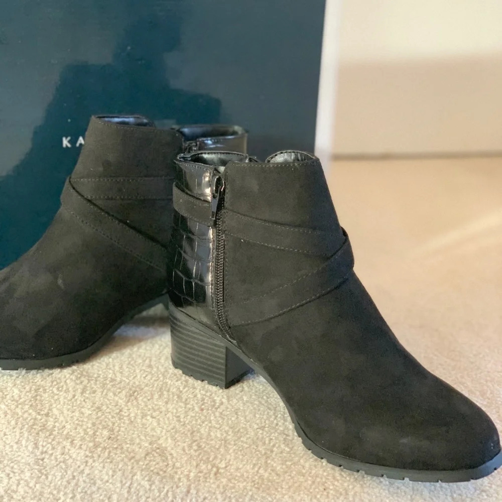 Nwt Karen Scott Womens Francess Booties, black 9M